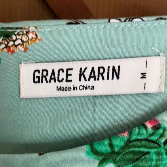 Grace Karin floral fit & flare sleeveless dress - Picture 4 of 7